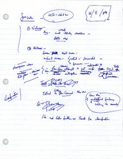 "Gonzales - 4/9/04 [sic: 1/9/04?]" [Hamilton’s handwritten notes], January 9, 2004