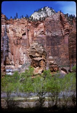 Pulpit and alter rocks in Sinewava Temple Zion Nat'l Park