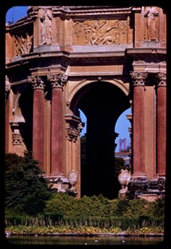 Arches of central dome palace of Fine Arts