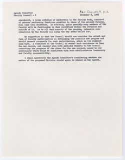 09: Letter from Professor Fuchs Concerning the Division of General and Technical Studies, 08 December 1965