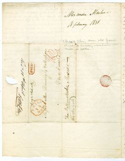 Maclure, Alexander, New Harmony, Ind., 15 Feb 1836, to William Maclure, Mexico., 1836 Feb. 15