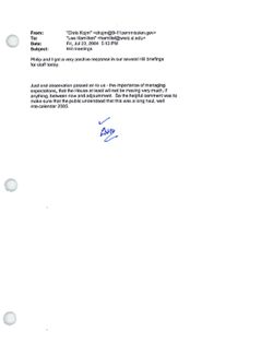 Email from Chris Kojm to Lee Hamilton re Hill meetings, July 23, 2004, 5:13 PM