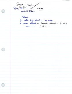"Gonzales - 3/30/04 9:30 AM" [Hamilton’s handwritten notes], March 30, 2004, 9:30 AM