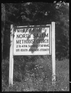 North Salem church sign
