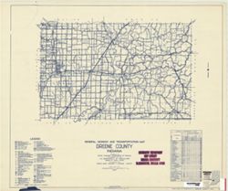 General highway and transportation map of Greene County, Indiana