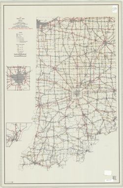 1969 traffic map state of Indiana