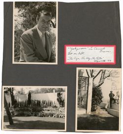 Scrapbook page of photos Le Cannet France with Aly Khan