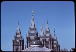Spires of Mormon Temple Salt Lake City