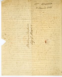 Amphlett, William, New Harmony to William Maclure, Mexico,, 1838 Nov. 2