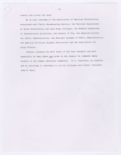 Introduction to John W. Ryan, Address to the University, 13 Sep 1983
