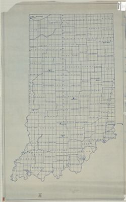 [Indiana : outline map showing counties and townships]