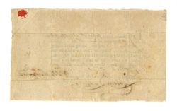 1783, July 1 - Washington, George, 1732-1799, pres. U.S. Discharge of John McNulty from the first regiment of Connecticut, Captain Willis company.
