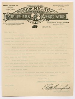 American Publishers' Association, 1897,1900