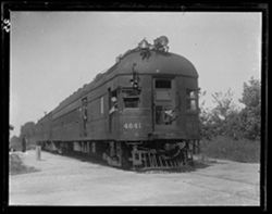 Motor train on Madison railroad, out of Scipio
