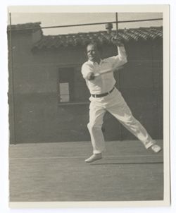 Item 0491. Eisenstein playing tennis.