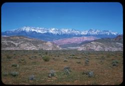 View northwest toward distant Pine Valley Mountain Southwestern Utah