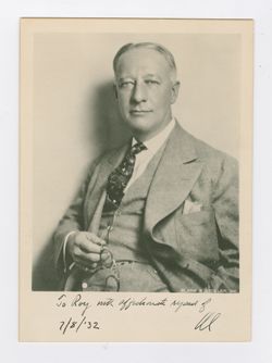 Autographed portrait of a man