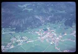 X Town and farms in a mountain valley east of Innsbruck - from Salzbrock [sic] - Innsbruck plane.