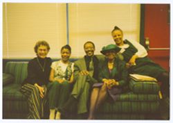 Maxine Powell, fashion consultant for Motown,  with BFC/A staff