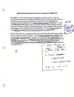 Statement by the 9-11 Commission (DRAFT)