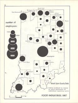 Number of employees, food industries, 1967