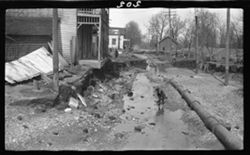 Flood at Broad Ripple, March 28, 1913, 12 p.m. to 1 p.m., with Berry, met Elwood E. Dean, custodian at Kingan's ice plant, pump at Del. & Mass. Ave