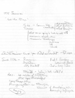 Notes for 1975 Trustees Seminar, 8 Sept 1975 (?)