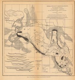 Hydrographic map of Turkey Lake, or Lake Wawasee, Kosciusko Co., Indiana