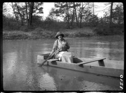 Kathryn in canoe at McLary grove