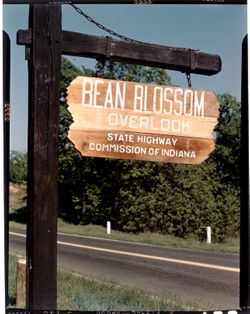 Bean Blossom Overlook sign