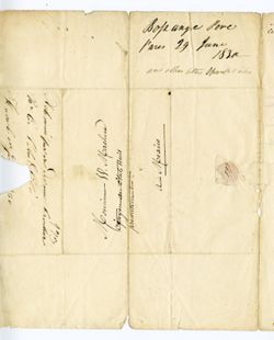[Boussauge père], Paris. To W[illiam] MACLURE, Mexico., 1830 29 Juin
