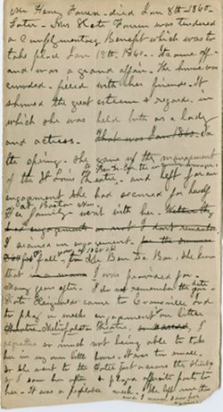 Letter, handwritten, Mr. Winslow