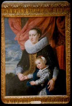 Lady with her little daughter De Vos Kress Collection