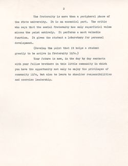 "Abstract of Remarks at Sigma Nu Initiation." March 2, 1941
