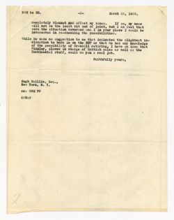 23 March 1939: To: Hugh Baillie. From: Roy W. Howard.