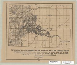 Topographic map of Pekin-Borden region, Washington and Clark Counties, Indiana