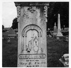 Columns, Arch, Broken column, Hand [drawing of portion of grave marker'