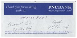 United Bank Checking Account, 1995-2000, undated