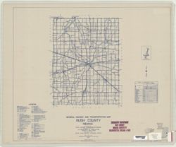 General highway and transportation map of Rush County, Indiana
