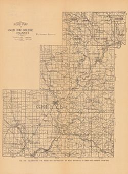 Road map of Owen and Greene counties