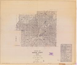 Drainage map of Morgan County Indiana
