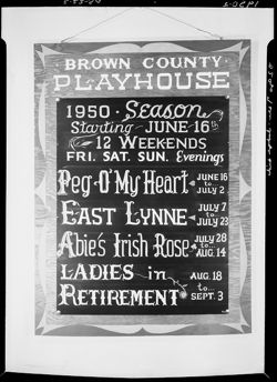 Program for 1950 Brown County Playhouse