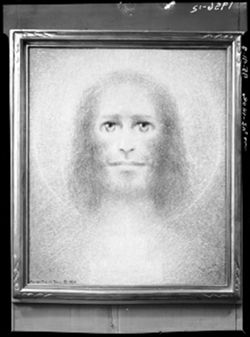 Painting of Head of Christ by Adolph Shulz