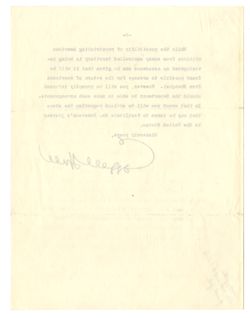 1941, Dec. 19 - Hull, Cordell, 1871-1955, U.S. secretary of state. Department of State, Washington, [D.C.] To Louis Ludlow. Concerns possibility of Mr. Eckerson returning to the United States from Shanghai.