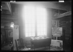 Interior of Mrs. Carter's studio, Greasy Creek