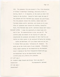 "Commencement," Indiana University at Kokomo, Joseph L. Sutton Presiding, June 4,1970