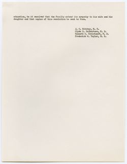 Memorial Resolution for Willis D. Gatch, ca. 02 October 1962
