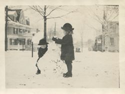 Children with snowman