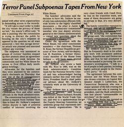 Philip Shenon, "Terrorism Panel Subpoenas Tapes from New York," New York Times, November 21, 2003