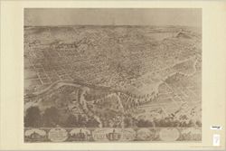 Bird's eye view of the city of Fort Wayne, Indiana 1868